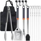 15-PIECE Set, Bbq Grilling Accessories With Tongs & Spatula, Stainless .... Fixed Price $25.87.