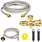 Detoypapa Extend Stay Rv Propane 12FT & 5FT Kit, Brass And Stainless Steel. Fixed Price $69.82.
