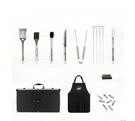 21-PIECE Heavy-duty Stainless Steel Bbq Tool Set Black Silver, Kaluns. Fixed Price $27.99.