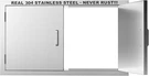36 X 21 Inch Outdoor Kitchen 304 Stainless Steel Double Access Cabinet. Fixed Price $69.99.