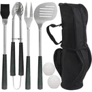 7PCS Golf Club Bbq Tool Set, Stainless Steel Grill Accessories, Black. Fixed Price $60.19.