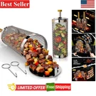 304 Stainless Steel Grill Basket Set - Removable Handle For Outdoor Bbq. Fixed Price $33.99.