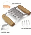 Stainless Steel Bbq Meat Claws Wooden Handle & Adorox Grill Griddle Scrap...grad. Fixed Price $16.90.