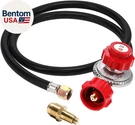 Propane Regulator Brass Orifice 4 Ft High Pressure 0-20 Psi Adjustable With Ho. Fixed Price $27.00.