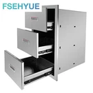 Stainless Steel 16" X 28.5" 20.5" Triple Access Outdoor Kitchen Drawers. Fixed Price $129.02.