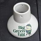 Big Green Egg Ceramic Chicken Roaster Vertical Poultry Cooker White. Fixed Price $8.49.
