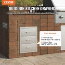 Outdoor Kitchen Triple Drawers 16"X21.5"X18" Flush Mount Stainless Steel. Fixed Price $214.99.