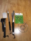 Stainless Steel Bbq Grill Tool Set 3-PIECE Plus Brush By Weber. Fixed Price $16.50.