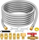20 High Pressure Braided Propane Hose Extension With Feet, Silver. Fixed Price $57.11.