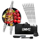 Grilling 16.5"FLAT Metal Skewers With Removable Slider (set Of 10) Storag. Fixed Price $56.18.