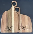 & Mrs Engraved Romeo Juliet 2 Cutting Board Set Newly Weds, Wedding Gift. Fixed Price $69.95.