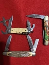 Vintage 3 Pocket Knives Set Steel Warrior Uncle Henry Schrade Usa Multi Tool. Fixed Price $24.99.