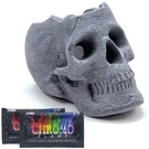 Osker Open Top Fire Pit Skull With Color Changing Packets Ceramic Gray. Fixed Price $40.93.