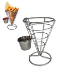 French Fries Rack, Stainless Steel Conical Ice Cream Cone Basket. Fixed Price $15.23.