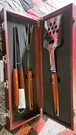 Bbq Professional Grill Tool Set Premium Heavy Stainless Steel Wood Handle Gift. Fixed Price $25.00.