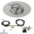 American Fireglass 12" Round Flat Pit Kit With Spark Ignition Natural Gas. Fixed Price $437.24.