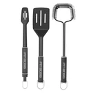 Premium 3 Piece Grill Set (spatula, Tongs, Cleaning Brush) High Quality. Fixed Price $35.96.