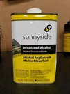 Sunnyside Denatured Alcohol 1 Qt 83432. Fixed Price $25.00.