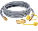 12 Feet 1/2" Id Natural Gas Hose, Low Pressure Lpg With Quick Connect W1. Fixed Price $16.99.
