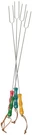 Picnic Fork Set - Chrome Steel, Assorted Vibrant Colors, 22" Outdoor Dining. Fixed Price $41.68.