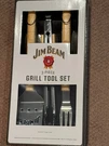New Jim Beam 3 Piece Grill Tool Set - Tongs, Spatula And Cleaning Brush. Fixed Price $30.00.