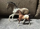 Breyer Horse #750601 Grill Paint Mare And Red Dun Foal American Wild Mustang Set. Fixed Price $35.00.