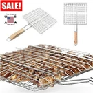 Bbq Net Barbecue Grilling Basket Steak Meat Fish Vegetable Holder Tools Us. Fixed Price $8.09.