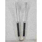 Outdoor Gourmet Stainless Steel Grilling Tongs Black Soft Touch Handle Bbq Tool. Fixed Price $17.98.