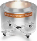 Rolling Firepit Stand With 21" Rust-proof Wheels For Solo Stove Bonfire. Fixed Price $99.99.