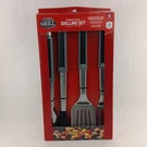 (4 Pieces)expert Stainless Steel Grilling Tool Set, Black & Gray,new. Fixed Price $23.78.