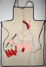 Flaming Hot Dog Chef Apron Bbq Grill Backyard Patio Party Men's Vintage 1950'S. Fixed Price $18.00.