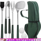 Golf Bbq Grilling Set 7PCS Stainless Steel Tools Club Design Gift Men New. Fixed Price $63.98.