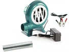 Dual Bbq Blower Charcoal Chimney Starter Smoker Fan Grill Tempreau.... Fixed Price $50.60.