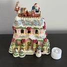 Avon 2002 Luminous Treasure "a Visit From Santa" Tealight House W/ Led Candle. Fixed Price $15.00.
