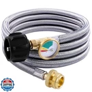 Tohongadon 6 Ft Propane Hose With Gauge, Tank Adapters. Fixed Price $40.99.