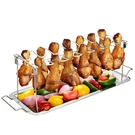 G.a Homefavor 14-SLOT Chicken Leg Rack For Grill & Wings Premium Stainless .... Fixed Price $31.08.