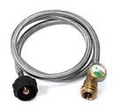 Dozyant 5 Feet Propane Tank Extension Hose Braided With Gauge -leak Detector .... Fixed Price $38.16.