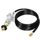 Jeasom 10 Ft Two Stage Propane Regulator With Hose Gauge, Standard Black. Fixed Price $62.98.