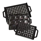 Sur La Table Ceramic Grill Topper Pans Set Of 3 Shrimp/scallop. Fixed Price $59.00.