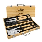 Personalized Bbq Set Box For Men, Custom Engraved Outdoor Cooking Barbecue Tools. Fixed Price $75.99.