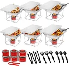 Disposable Chafing Dish Buffet Set Half Size Pans Food Warmer Party Supplies. Fixed Price $53.92.