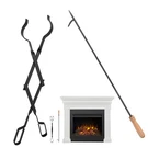 25" Fireplace Tongs 32" Poker Set Pit Accessories Heavy Duty Tool. Fixed Price $19.77.