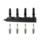 Techie Ignition Coil Pack And 4 Pcs Iridium Platinum Spark Plugs Compatible W.... Fixed Price $104.21.