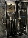 Romanticist Silver 20-PIECE Grill Bbq Tool Set With Case. Fixed Price $30.00.