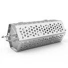 17 Inch Stainless Steel Round Tumble Rotisserie Basket. Fixed Price $64.89.