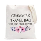 Grammie Gift Travel Tote Bag, Visit Hug Spoil Repeat, Grandma, Mothers Day. Fixed Price $25.77.