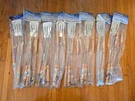 Lot Of 8 Sets Harpco Barbecue Grill Utensil Tool Long Chrome W/ Wood Handles. Fixed Price $29.99.