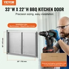 33X22 Bbq Access Stainless Steel Double Outdoor Kitchen Flush Mount. Fixed Price $96.99.