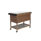 14 Cu. Ft. Outdoor Metal Bar Cart With Cabinet, Wine Rack, Towel For Patio,. Fixed Price $338.08.