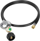 Shinestar 3.5FT Universal Gas Grill Regulator Hose With Gauge For Weber. Fixed Price $19.99.